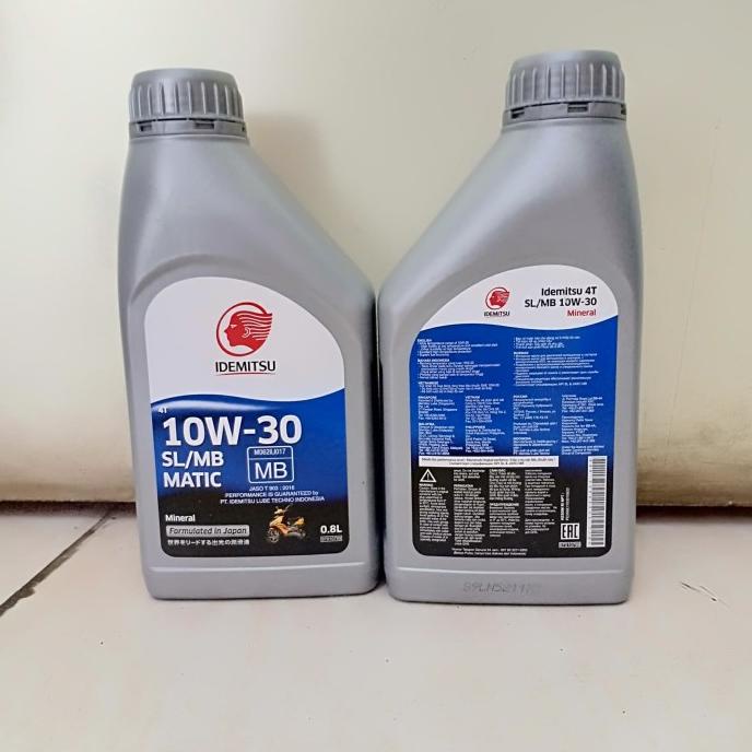 Oli Mesin Motor Matic Idemitsu 0.8Ltr SL/MB 10W-30 10-30 10W/30 10/30