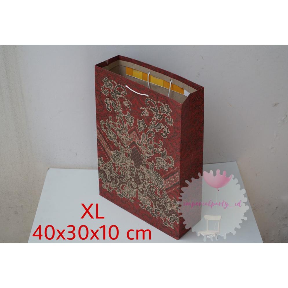 

7.7 Paper Bag Goodie Bingkisan Snack Motif Batik XL Isi 12