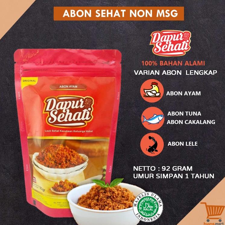 

Terbaru Abon Ayam - Ikan Tuna - Cakalang - Lele Original Tanpa Pengawet - isi 92 gram - Dapur Sehati Asli Alami - Non MSG Lauk Bergizi Sehat