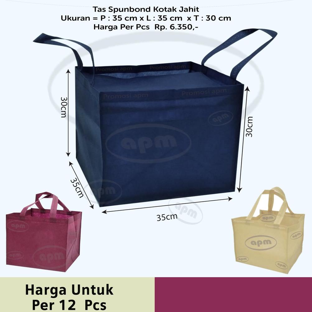

7.7 Tas Spunbond Kotak Ukuran 35x35x30 (Tas Jahit)