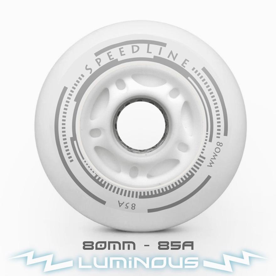 New Promo Luminous Wheel Inskate Speedban Sepatu Roda Karet Nyala Led 80Mm 85A