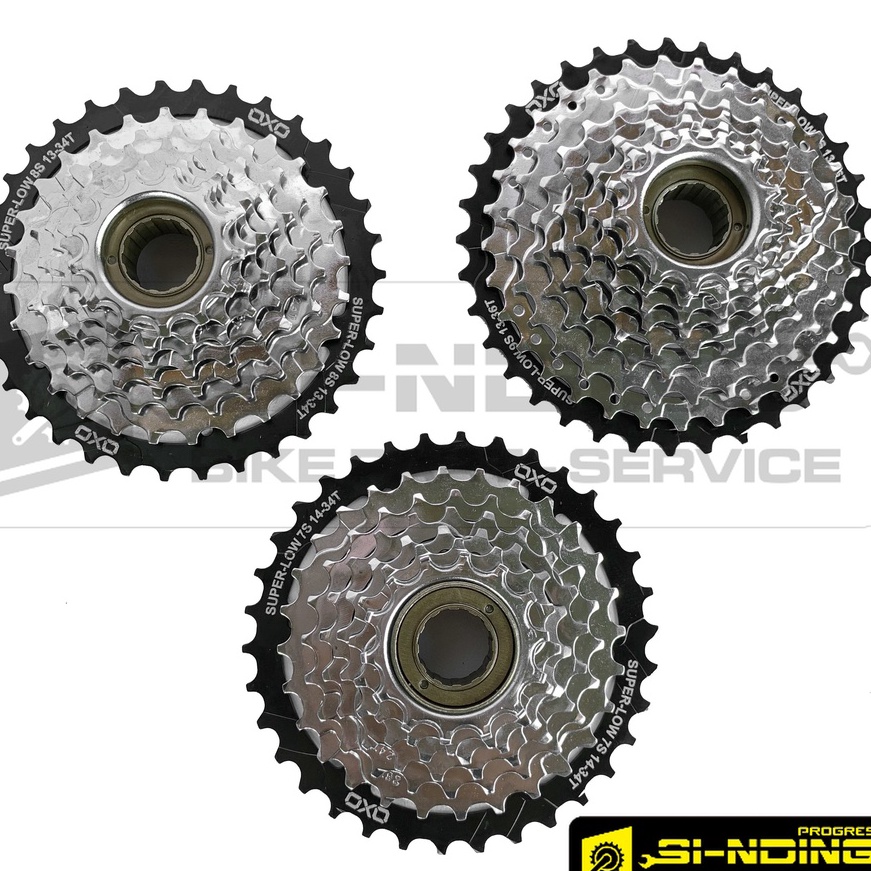 Termurah Gear Belakang Sprocket Freewheel 7 8 9 Speed 13 14 - 34T 36T Drat Ulir OXO MEGARANGE Sepeda