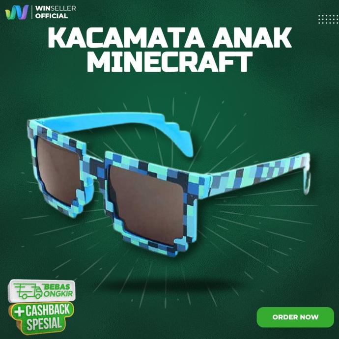 Kacamata Anak Minecraft Frost Diamond Kacamata Minicraft Mosaics