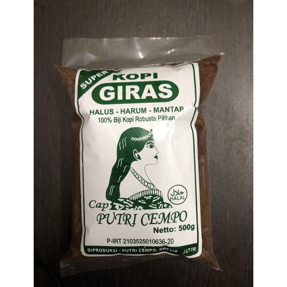 

Seller.. KOPI GIRAS SUPER Cap Putri Cempo 500gr 100% MURNI II9