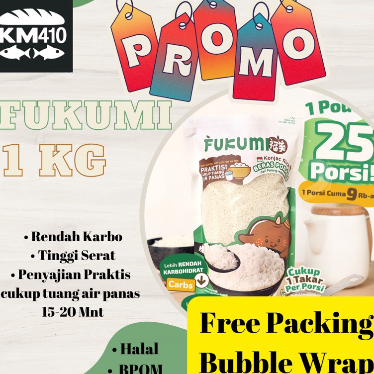 

COD✔️ FUKUMI BERAS PORANG | BERAS SHIRATAKI | BERAS DIET 1kg