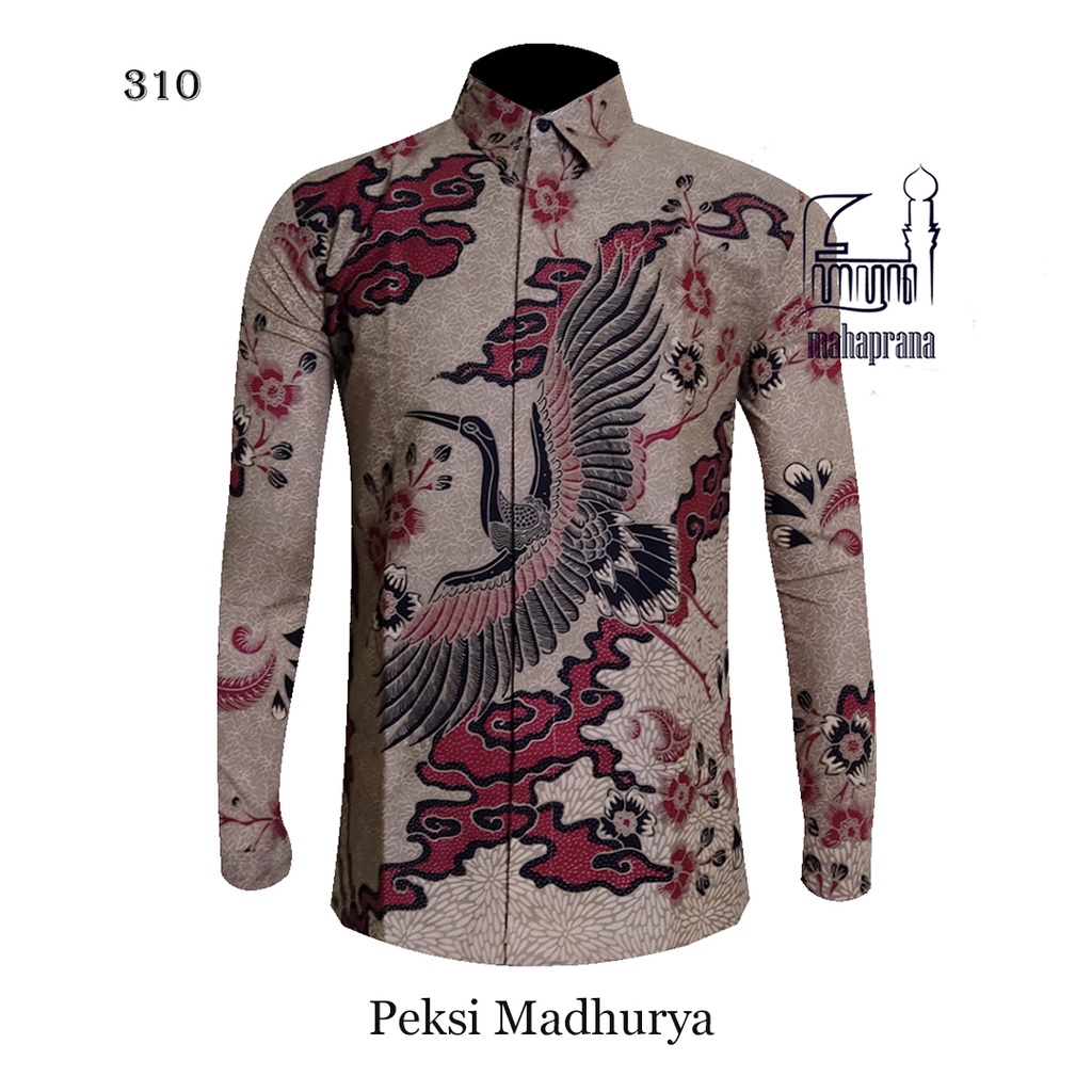 BATIK MAHAPRANA Motif Peksi Madhurya Atasan Kemeja Batik Pria Lengan Panjang Full Furing MHP-310