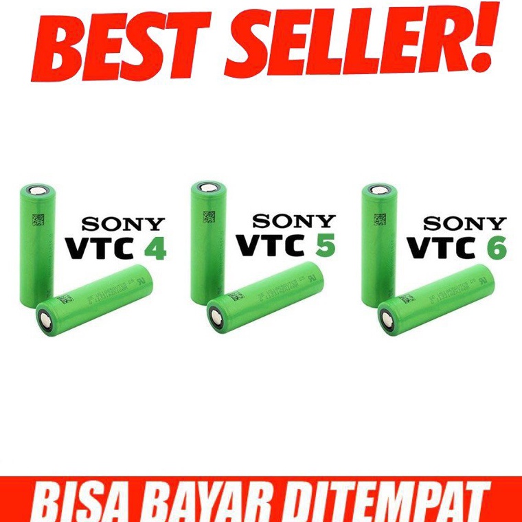 >XC26619<  BATERAI SONY VTC 18650 AUTHENTIC / BATRE 18650 SONY VTC 4 , 5 , 6