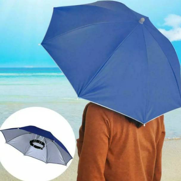 Terlaku.../ (004-1)Payung Topi Besar Dewasa Outdoor Panas Matahari Anti UV