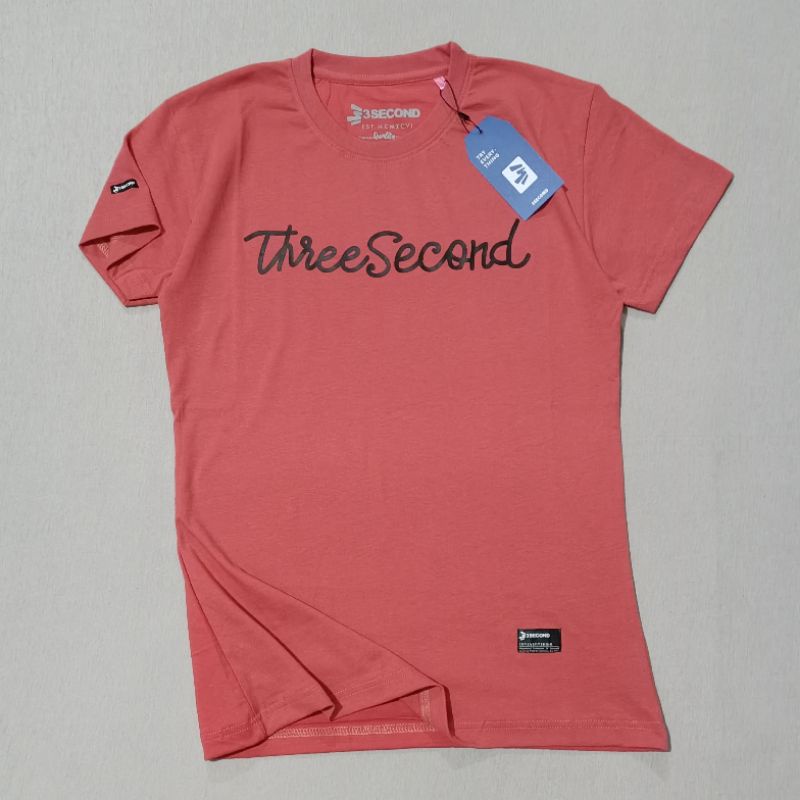 KAOS 3SECOND CEWEK KAOS DISTRO WANITA TSHIRT THREESECOND WARNA HITAM