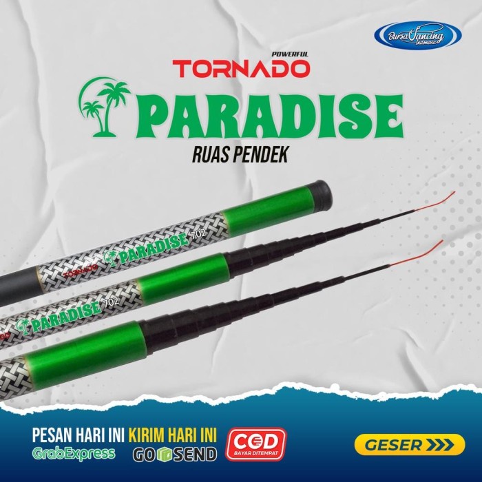 Joran Tegek Paradise Ii Ruas Pendek Dan Panjang 24Cm 27Cm 3Cm