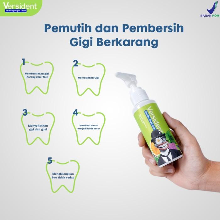 Pasta Gigi Versident Pemutih Perontok Karang Gigi Kuning Membandel