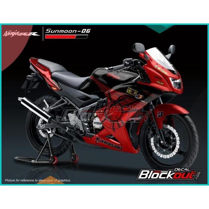Decal Ninja 150 RR New Sunmoon 06 Merah Sticker Striping Full Body 14JVNZ3 sparepart