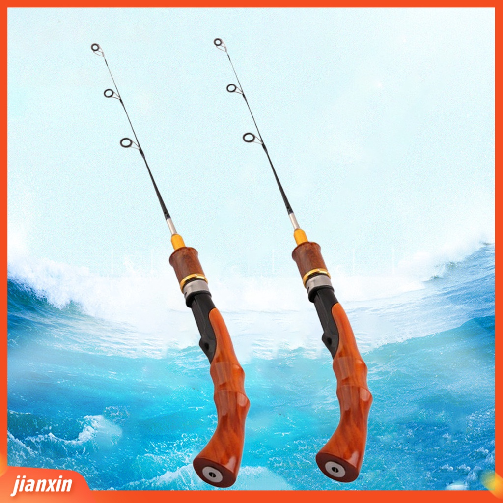 [Jianxin] 30/40/50cm Es Pancing Kerapatan Tinggi Dikuat Roda Kursi Portabel Pegangan Nyaman Bentuk Tekuk Manusia Memancing Anti Patah Outdoor Angling Winter Fishing Pole