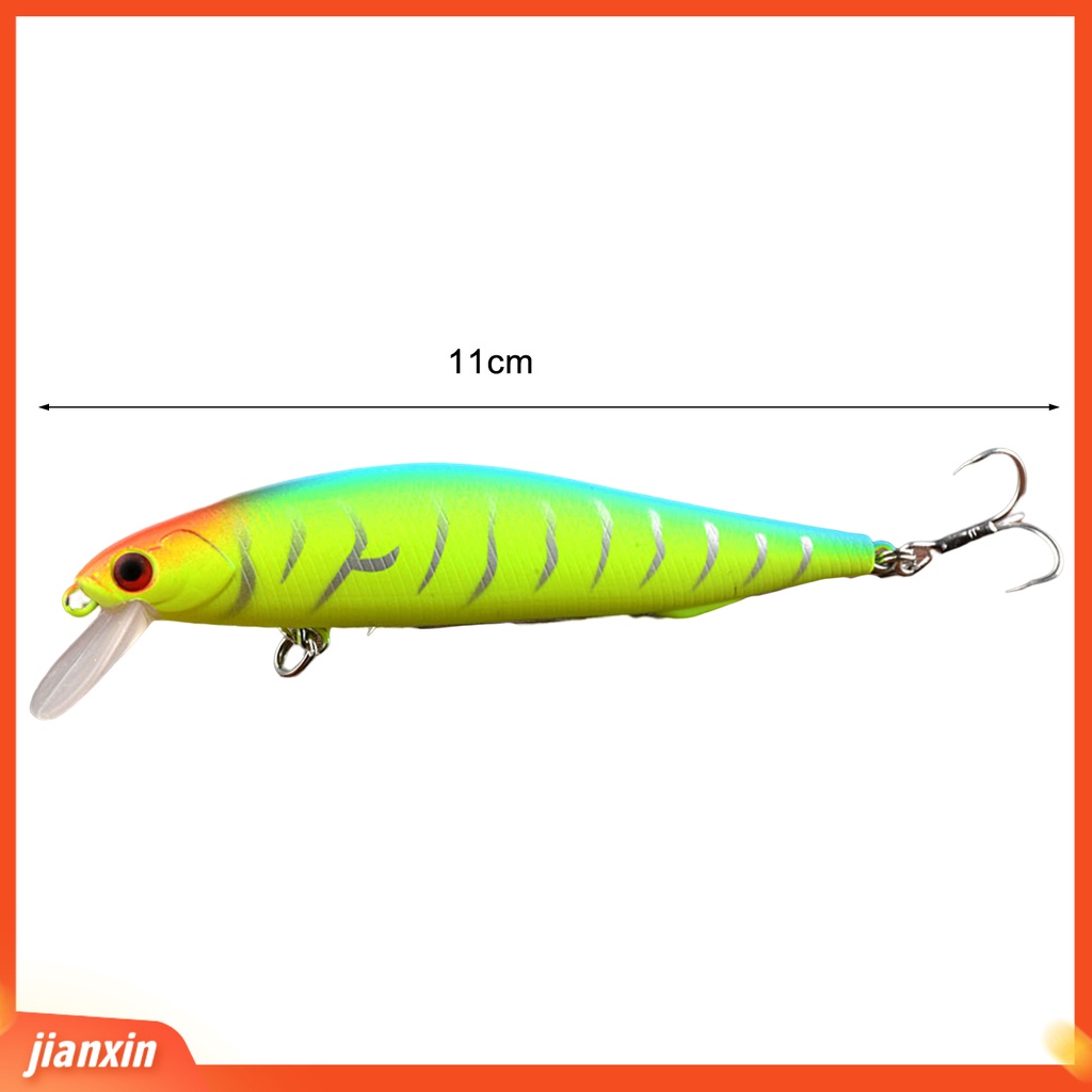 [Jianxin] 14g/11cm Umpan Keras 3D Simulasi Fisheye Tajam Kait Tahan Lama Angling Plastik Air Tawar Bass Blackfish Umpan Jalan Memancing Luar Ruangan