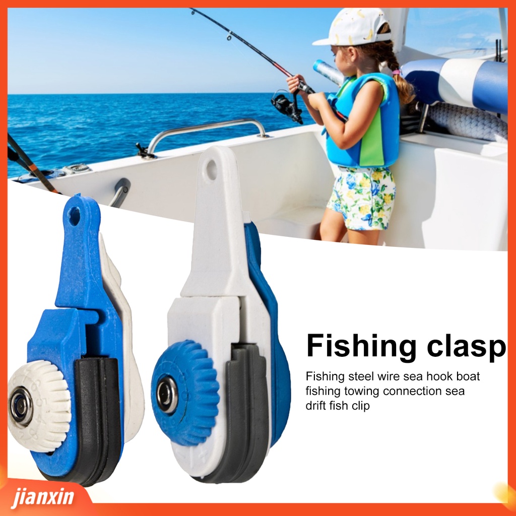 [Jianxin] fishing Clip Reusable Mudah Digunakan Dengan Cincin Gantung Adjustable Angling Nylon Heavy Tension Troli Memancing Klip Untuk Memancing Outdoor