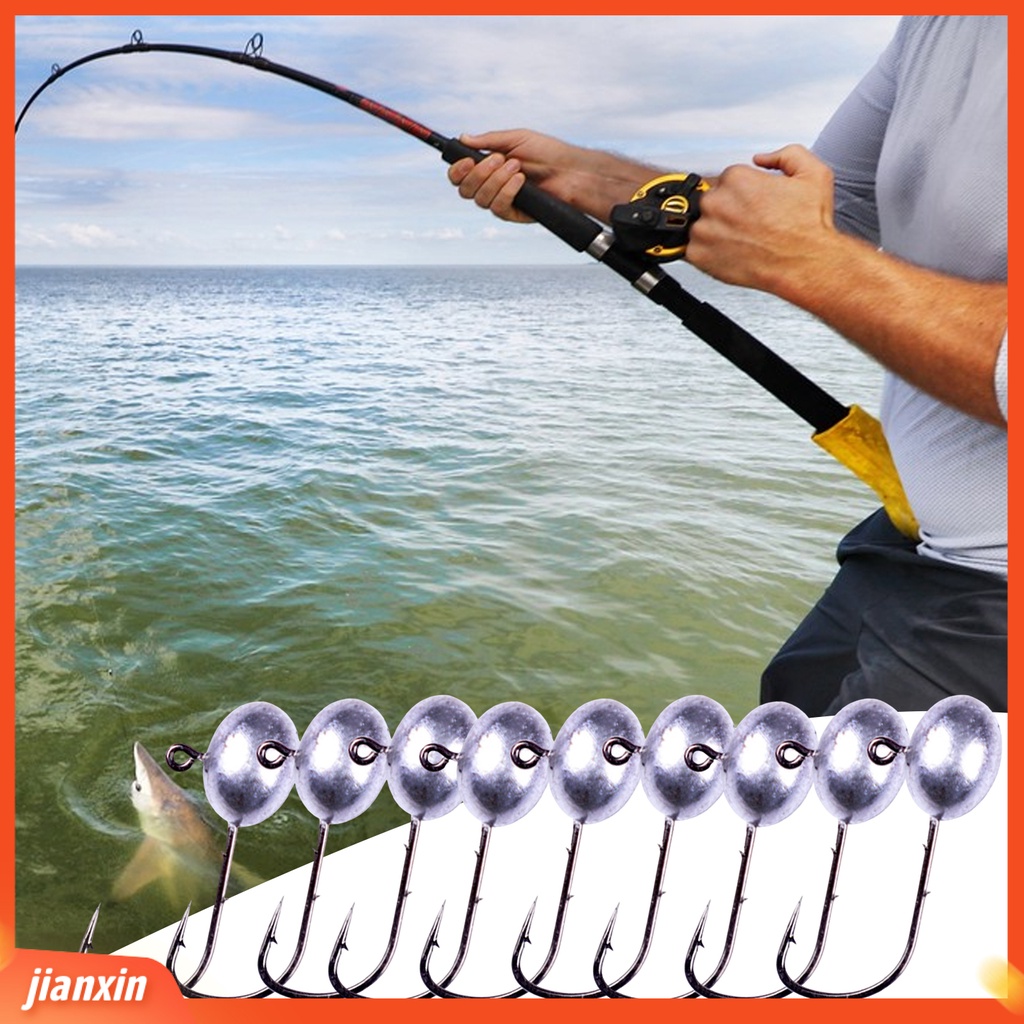 [Jianxin] 10 Pcs / Pak Mata Kail Double Barbs Untuk Perlengkapan Memancing