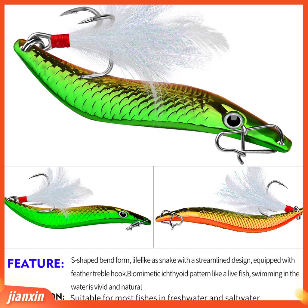 [Jianxin] memancing Umpan Kait Tajam 3D Simulasi Fisheye Memancing Treble Hooks Lintah Swimbait Postur Renang Alami Lintah Umpan Untuk Pecinta Memancing