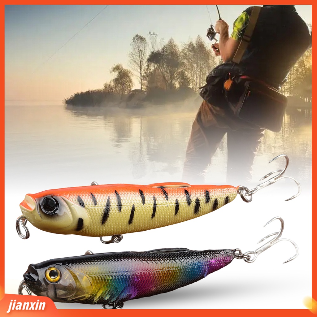 [Jianxin] 9g/9.2cm Memancing Umpan Kulit Hidup Simulasi Universal Reusable 3D Fisheyes Ikan Atraksi Compact Super Long Casting Mengambang Pensil Bass Umpan Alat Pancing