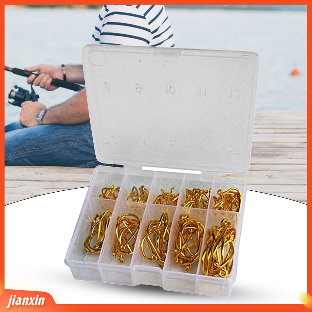 [Jianxin] 100Pcs Kail Pancing Tajam Bahan Carbon Steel Kuat