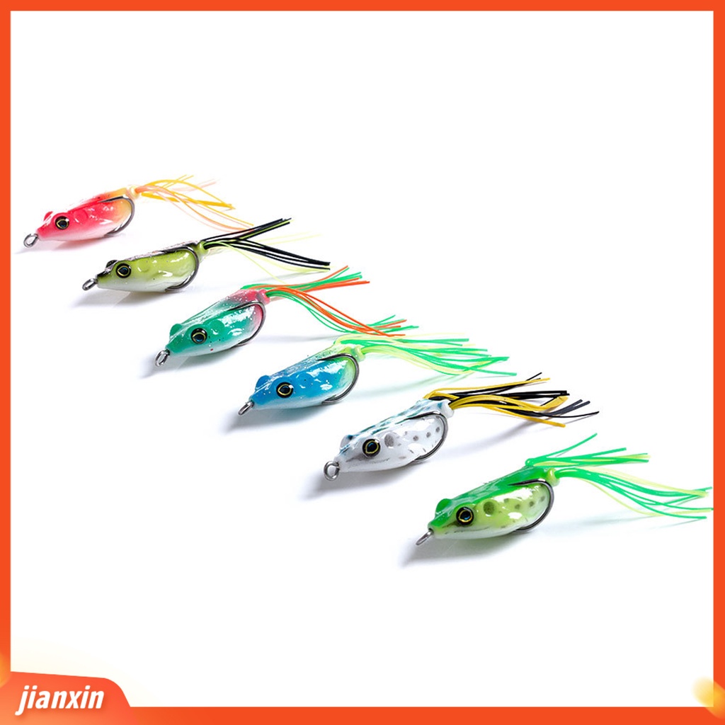 [Jianxin] Umpan Pancing Soft Bait Bentuk Katak Imitasi Ukuran 4.8g 4cm Dengan Kail