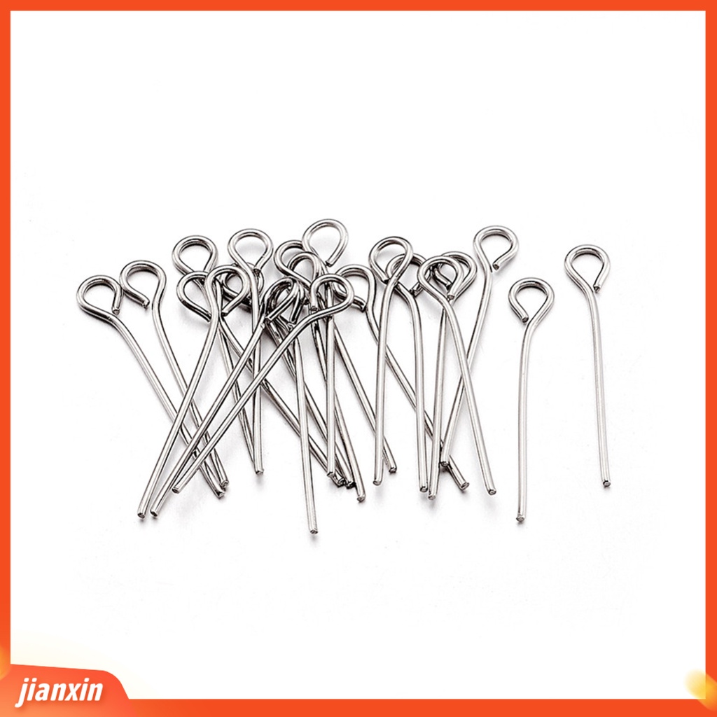[Jianxin] 100pcs Pin Konektor Kail Pancing Bahan Stainless Steel