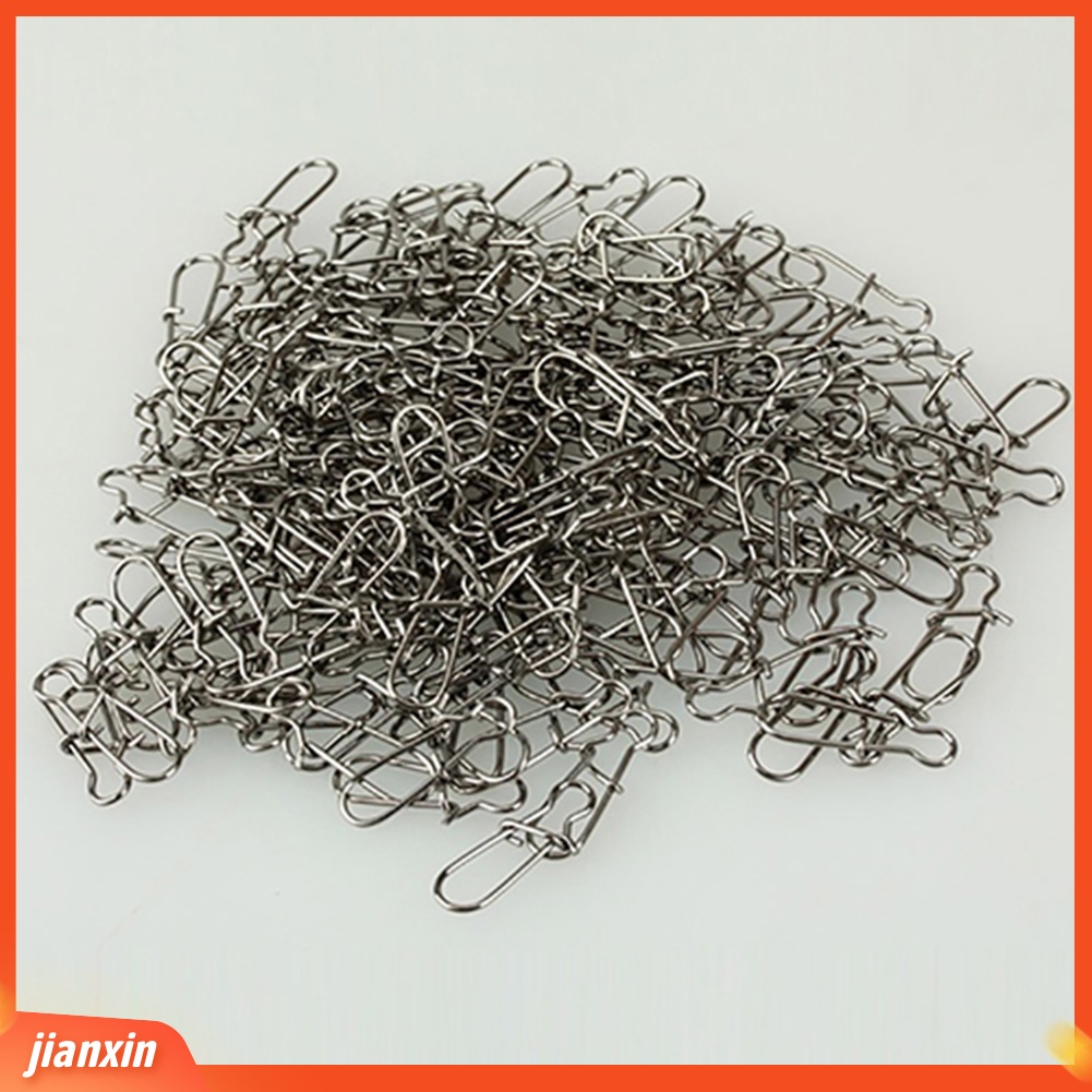 [Jianxin] 100pcs Konektor Kail Pancing Bahan Stainless Steel Ukuran 15 / 17 / 22mm