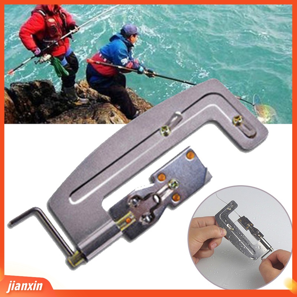 [Jianxin]  Alat Pengikat Kail Pancing Semi Otomatis Portable Bahan Metal