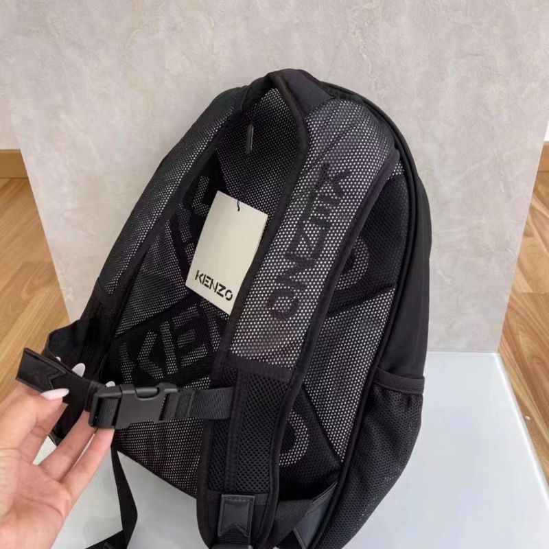 tas ransel kanzo cross logo backpack hitam rucksack nylon kenjo