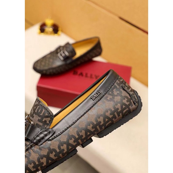 sepatu bally cowok sepatu loafer pria men shoes slip on tanpa tali new
