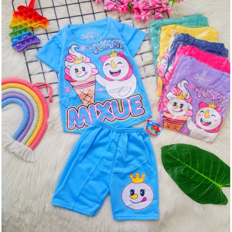 Setelan Pendek jongkong Size 468 (2-3th) @22500 x3pcs