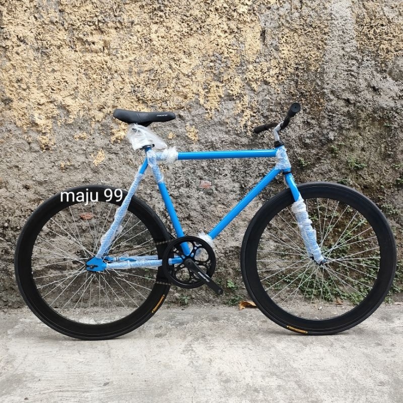 SEPEDA FIXIE 700C FIXIE RAKITAN VE RIM LEBAR 5CM REM TOEDO/DOLTRAP FULLBIKE