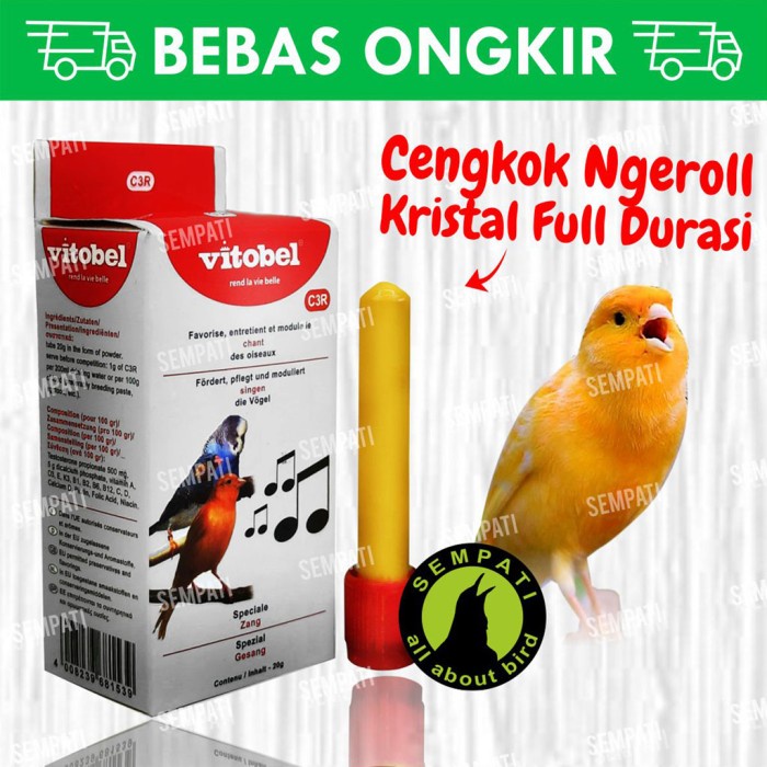 Terlaris C3R Vitobel Vitamin Burung Meningkatkan Rajin Bunyi Stamina