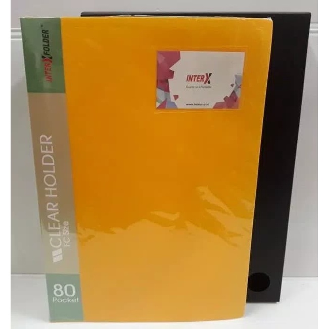

Terlaris Clear Holder Folio F4 Isi 80 Pocket/Display Book Interx Murah Bagus