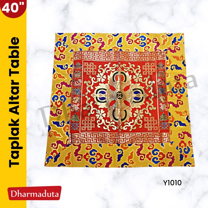 Bestseller Kain Taplak Meja Warna Astamanggala 1 Meter Hiasan Buddhis Tibetan