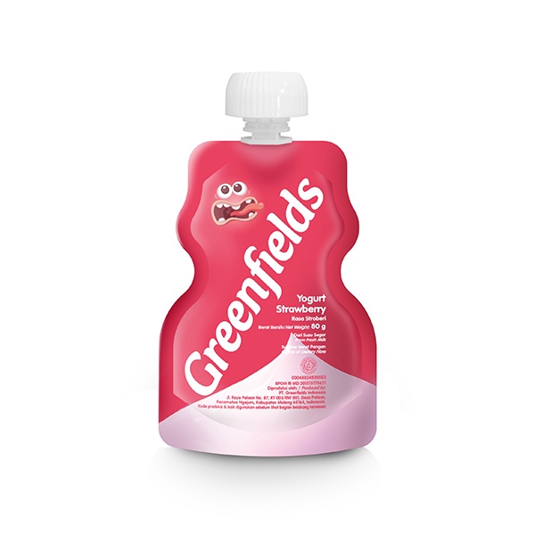 Promo Harga Greenfields Yogurt Squeeze Strawberry 80 gr - Shopee