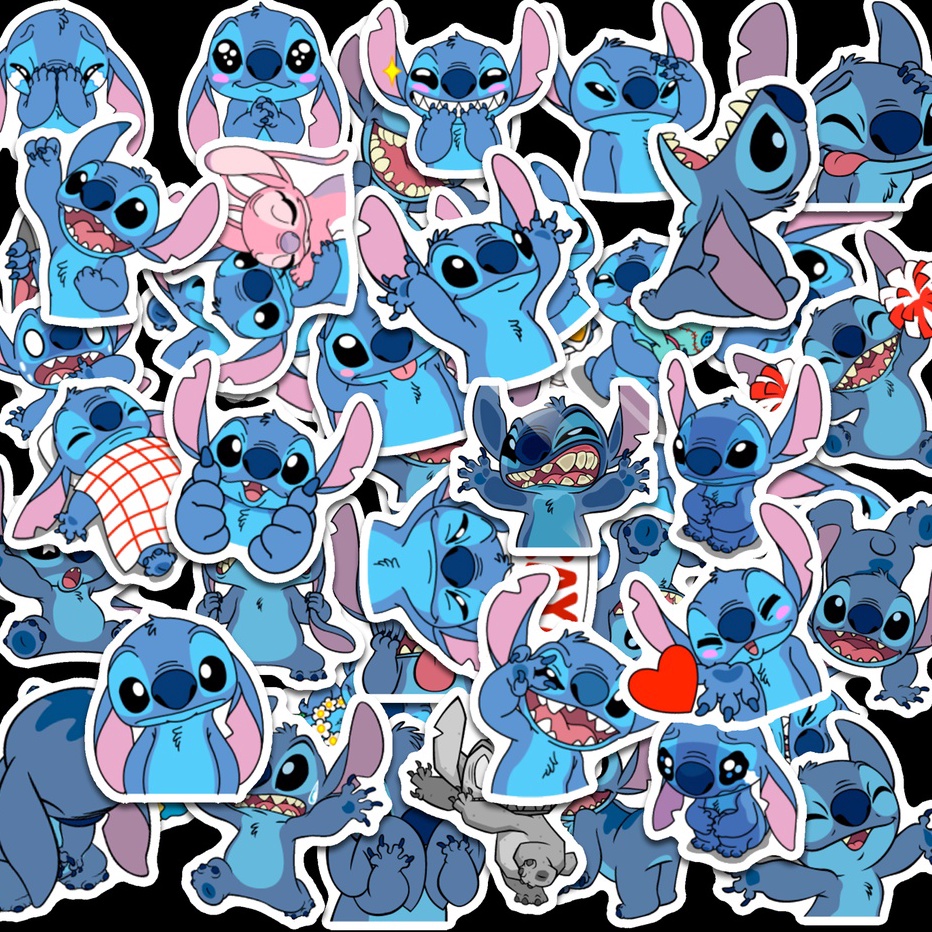 

ORIGINAL% 50 PSC STICKER STITCH UNTUK HP LAPTOP TUMBLER SEPEDA NOTE BOOK DLL STIKER