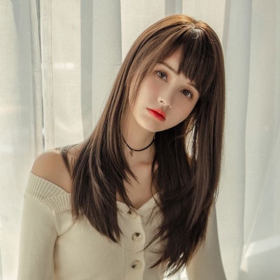 Terlaris Wig Wig Wanita Berponi Rambut Wig Wanita (Cew2)