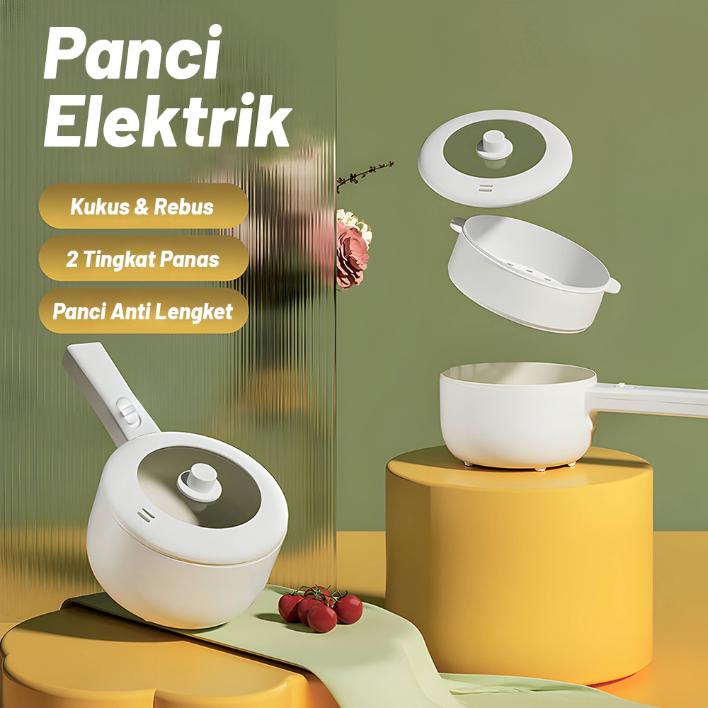 Panci Listrik Anti Lengket Panci Rebus/Kukus Elektrik Panci Electric Gagang Anti Panas