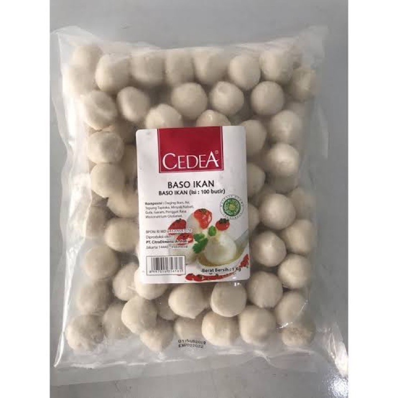 

CEDEA BASO IKAN 100 BUTIR 1 KG FISH BALL BAKSO DAGING OLAHAN