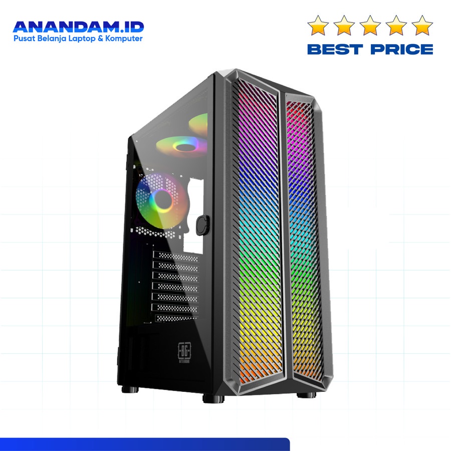 Casing Simbadda Battleground BG 202 RGB Front Panel 2 FAN