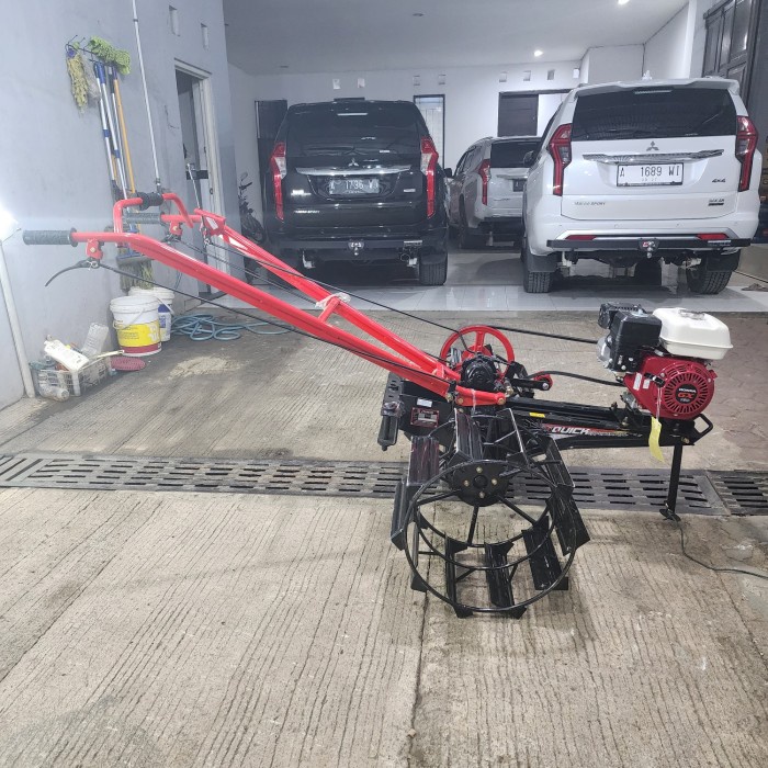 TRAKTOR BAJAK SAWAH QUICK CAPUNG METAL + MESIN HONDA GX 200 BARU