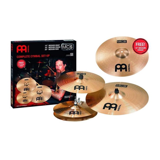 Meinl Cymbal Mcs Set 14 Medium Hihat 16 Medium Crash