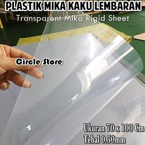 

Plastik Mika Kaku Transparan Lembaran PVC Rigid Sheet 70x100cm 0.50mm
