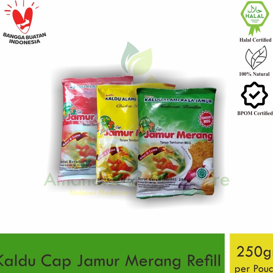 

murah Kaldu Jamur Merang 250gr Original Refill Pouch Besar