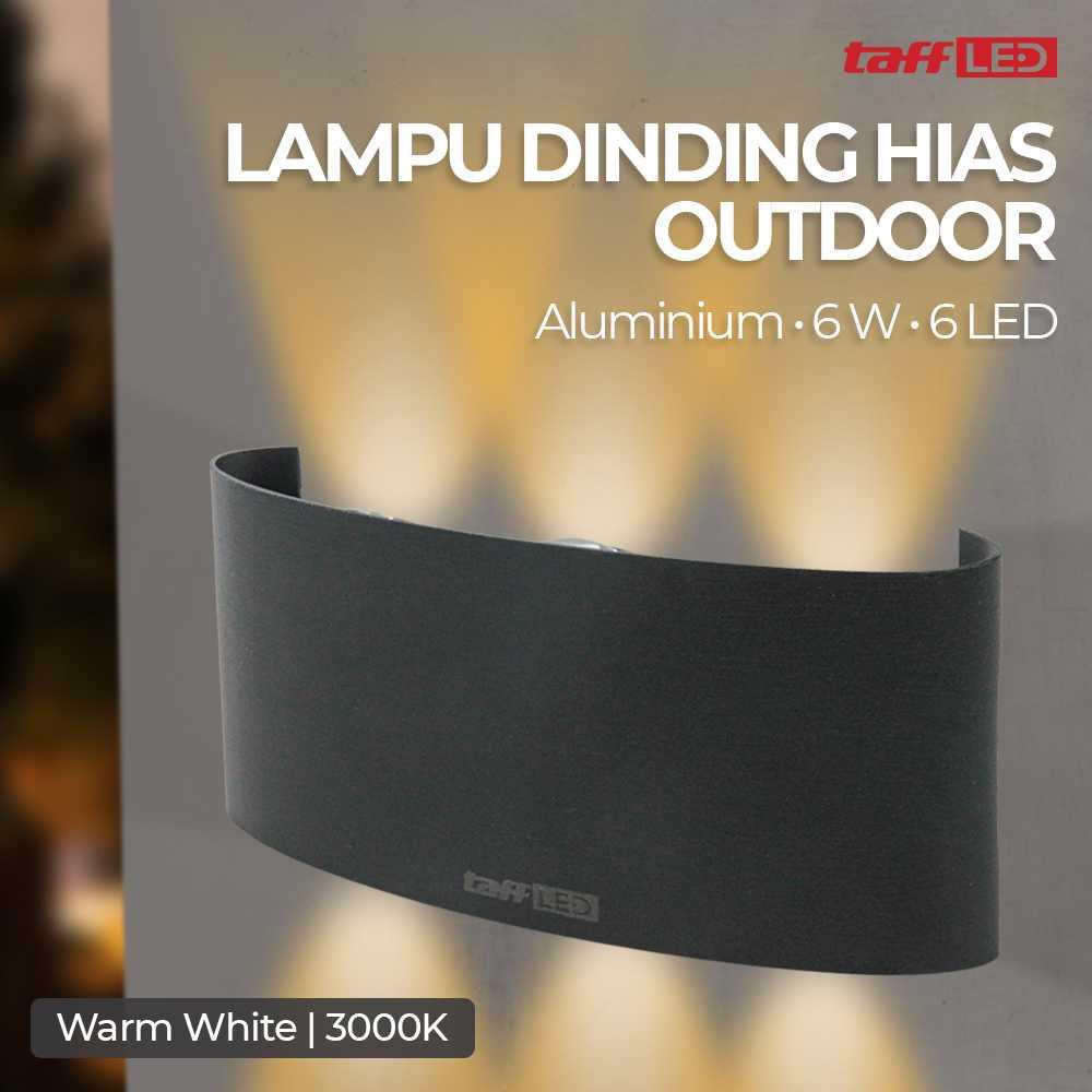 TaffLED Lampu Dinding Hias Outdoor Modern Aluminium 6W 6LED Warm White - D336-3