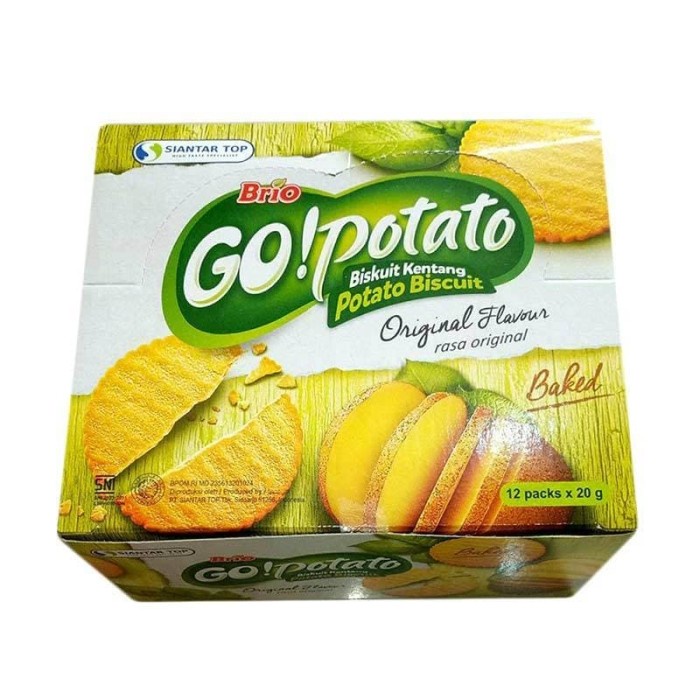 

Brio Go Potato Biskuit Kentang Rasa Original Sachet 20 gram Limited