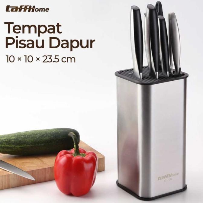 Holder Rak Slot Tempat Pisau Dapur Spatula Sutil Stainless Steel