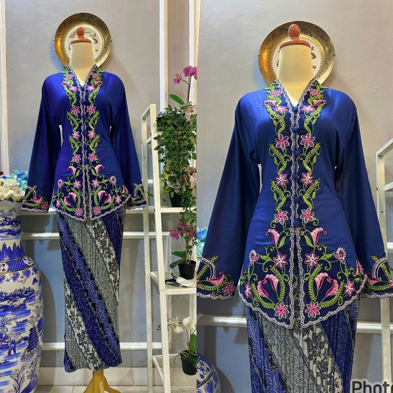 Stelan Kebaya Encim Bordir 3D Original Butik