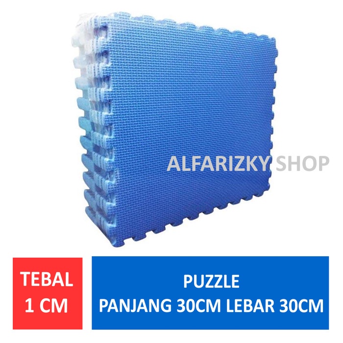 Best Seller Alas Lantai Bermain Anak Matras Tikar Karpet Puzzel 30X30X1Cm Biru Tua