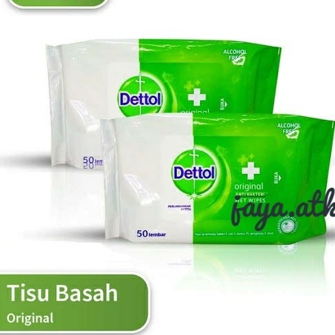 Tisu Dettol Dettol Tissue Basah 50 Lembar Tisu Basah Wet Wipes Detol